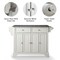 Crosley Lafayette Granite Top Full Size Kitchen Island/Cart KF30003BWH - alternate 3