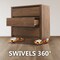 Powertec 2'' Swivel Plate Caster Wheels w/400 lbs Loads 2 with Brakes & 2 without, PU Castor Wheels, 4PK 17212N - alternate 6