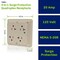 Leviton PlugsandRcptcls, 20A, 125VAC, Ivory, Nylon 5490-I - alternate 5