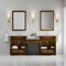 James Martin Vanities Bellshire 84" Dual Vanity Set w/24" Make-Up Counter, Honey Oak w/3 cm Victorian Silver Silestone Top 660-VMC84-HNO-3VSL - alternate 2