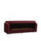 Homeroots 87" Red Chenille Sleeper Sofa And Toss Pillows With Brown Legs 607136 - alternate 3