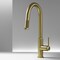 Vigo Hart Arched Single Handle Pull-Down Spout Kitchen Faucet Matte Brushed Gold VG02035MG - alternate 1