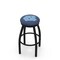 Holland Bar Stool Co 25" Blk Wrinkle North Carolina Swivel Bar Stool, Accent Ring L8B2B25NorCar - alternate 1
