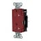 Hubbell Wiring Device-Kellems Straight Blade Receptacle, 5-20R, 20 A, 125V AC, 2 Pole, 3 Wire, Surface Mount, Grounded DR20STRTR - alternate 2
