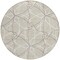 Homeroots 8' Beige And Ivory Round Geometric Washable Indoor Outdoor Area Rug 612985 - alternate 3