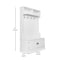 Flash Furniture Fraser 40" Wide Hall Tree with Double Door Storage Bench, Coat Rack with 4 Black Double Hooks, and 2 Upper Storage Cubbies in White NAN-FY-HY-HT04-WHT-GG - alternate 4