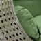 Leisuremod Beige Wicker Hanging 2 person Egg Swing Chair with Dark Green Cushions ESCBG-57DG - alternate 4