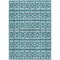 Homeroots 3' X 5' Teal Blue And Ivory Geometric Washable Indoor Outdoor Area Rug 613807 - alternate 3