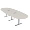 Skutchi Designs 10ft Conference Table With Power Unit | 10 Person Modular Boval Meeting Table | Harmony Series HAR-BOVL-48X120-T-K458-ESIL - alternate 1