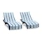 Hospeco Cabo Cabana Chaise Cover 30x85 Navy/Blue - Pack of 2, 2PK P-CC-CC-NV/BL - alternate 1