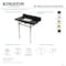 Kingston Brass 36" Black Granite Console Sink with Stainless Steel Legs, 8-Inch, 3-Hole, Black Granite/Matte Black KVPK36K8SQ0ST - alternate 2