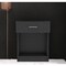 Homeroots 22" Black Wood One Drawer Nightstand 543644 - alternate 5