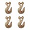 Tie 4 Safe G70 1/2'' Clevis Grab Hooks Tow Chain Hook Flatbed Truck Trailer Tie Down, 4PK FH406-12-4 - alternate 1