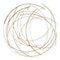 Homeroots 26" Gold Metal Abstract Round Hanging Wall Art Decor 379845 - alternate 2