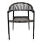 Newtechwood Aluminum Wicker Chair Matte Black OD-ROC-830-MB - alternate 3