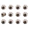 Homeroots Set of Twelve Burgundy White And Copper Floral Ceramic Drawer Pull Knobs, 12PK 321686 - alternate 2