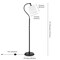 Homeroots 57" Black Arched Floor Lamp With White Frosted Glass Drum Shade 523454 - alternate 4