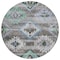 Homeroots 8' Brown Beige And Blue Round Southwestern Washable Indoor Outdoor Area Rug 588674 - alternate 4