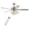 Jonathan Y Kate 48" 3-Light Glam Crystal Drum LED Ceiling Fan With Remote, Chrome JYL9608A - alternate 6
