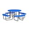 Leisure Craft Round Portable Picnic Table, Blue, 46 in L T46ROP-BLUE - alternate 1