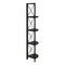Homeroots 59" Espresso Metal Four Tier Corner Bookcase 489790 - alternate 4