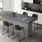 Simple Deluxe Counter Height Chairs Set of 2, 26 Inch Seat Height Island Stools with Back, Faux Leather Counter S 3A88CHAIR6013BLK02 - alternate 3