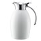 Service Ideas Nicollet Series 1-Liter Stainless Vacuum Insulated Carafe with Flip-Top Lid in Radiant White NIC10BSWH - alternate 2