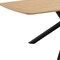Homeroots 79" Natural and Black Wood and Iron Cross Leg Base Dining Table 631299 - alternate 2