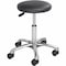 Safco Round Stool, Height Range 16" to 21", Polyurethane Black 3434BL - alternate 1