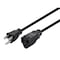 Monoprice SJT Extension Cord, 16 AWG, Indoor, 16/3, 1 Outlets, 5-15R, Black, 5-15P, 15 ft 5301 - alternate 1