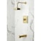 Kingston Brass Single-Handle Pressure Balanced Tub and Shower Faucet, Brushed Brass KB5897AX - alternate 2
