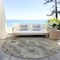 Homeroots 8' Brown Beige And Tan Round Southwestern Washable Indoor Outdoor Area Rug 588692 - alternate 3