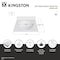 Kingston Brass 25" x 22" Solid Surface Vanity Top with Oval Sink, 8" Faucet Drillings, Glossy White KVPB2522A38 - alternate 2