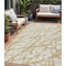 Homeroots 5' X 8' Gold And Ivory Abstract Washable Indoor Outdoor Area Rug 614348 - alternate 1