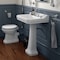 Whitehaus Collection Traditional Pedestal with Integrated Large Rectangular Bowl and Backsplash B112L-P-3H - alternate 2