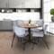 Regency Round Cain Breakroom Table W/ 4 M Stack Chairs, 36 in W, 36 in L, Noble Oak TB36RNDNO47GY - alternate 4