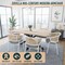 Leisuremod Ervilla Dining Arm Chair with Leather Seat and White Steel Base in Black ECW-20GR-L - alternate 3