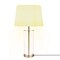Homeroots 23" Clear Metal Cylinder USB Table Lamp With White Empire Shade 548265 - alternate 2