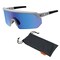 Ergodyne Matte Gray Frame High Contrast Ice Blue Mirror Lens Safety Glasses, AFAS Color Enhancing Mirror Lens AEGIR-AFAS-HCMI - alternate 1