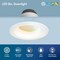 Euri Lighting 8in Retrofit LED Downlight, 5 CCT & 3 Wattage, 1000-2500lm, 90 Deg beam, Wet Rated, ETL DLC8C-24W103swej - alternate 4