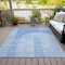 Homeroots 10' X 14' Sky Blue And Denim Blue Geometric Washable Indoor Outdoor Area Rug 582703 - alternate 3