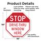 Signmission Stop Drive-thru Window Here, 10 Inch X 10 Inch, Aluminum Metal Signs OC-A-10-254 - alternate 2
