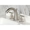 Kingston Brass Widespread Bathroom Faucet with Knurled Handle and Brass Pop-Up, Brushed Nickel KS2968KNL - alternate 3