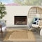 Homeroots 4' X 6' Natural Geometric Indoor Outdoor Area Rug 572621 - alternate 2