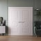 Sartodoors Interior Double Doors 64 x 80 inches, BASIC 9801 White, Wood Interior Solid Panel Frame, Closet B BASIC9801DD-SKIN-64 - alternate 4
