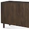 Homeroots 71in Dark Brown Solid Wood Carved Geometric Sideboard Soft Close with Four Doors 611023 - alternate 3