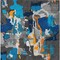 Homeroots 3' X 5' Charcoal Copper And Teal Blue Abstract Washable Indoor Outdoor Area Rug 599544 - alternate 4