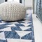 Jonathan Y Andratx Modern Tribal Geometric Ivory/Blue 2 ft. x 8 ft. Indoor/Outdoor Runner Rug SMB126C-28 - alternate 4
