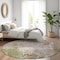 Homeroots 8' Brown And Green Round Abstract Washable Indoor Outdoor Area Rug 605514 - alternate 4