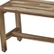 Homeroots 34" Natural Teak Rectangular Shower Bench With Shelf 376746 - alternate 2